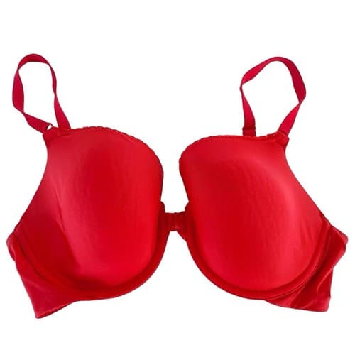 34D Victoria’s Secret Bra Red Perfect Coverage Sexy Bow Back Lingerie Soft 🎀 - Thumbnail 2