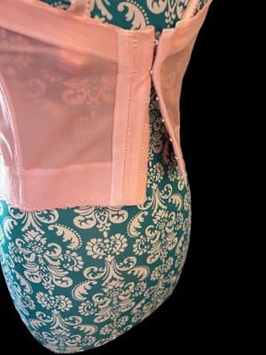 Vintage Corset Bustier Pink Lingerie Bra Crop Top Romantic Coquette Lace 36B Bra - Thumbnail 4
