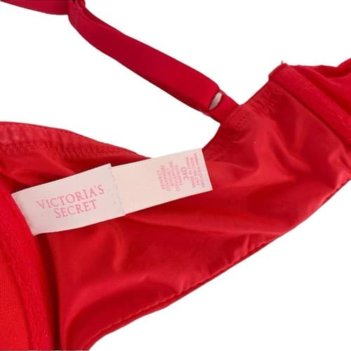 34D Victoria’s Secret Bra Red Perfect Coverage Sexy Bow Back Lingerie Soft 🎀 - Thumbnail 3