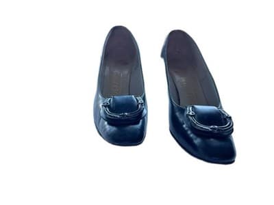 6.5 Narrow 1950’s 1960’s Vintage Women’s Shoes Madmen Mid Century Modern Buckle - Thumbnail 5
