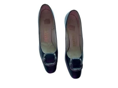 6.5 Narrow 1950’s 1960’s Vintage Women’s Shoes Madmen Mid Century Modern Buckle - Thumbnail 3