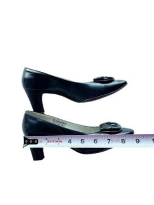 6.5 Narrow 1950’s 1960’s Vintage Women’s Shoes Madmen Mid Century Modern Buckle - Thumbnail 14