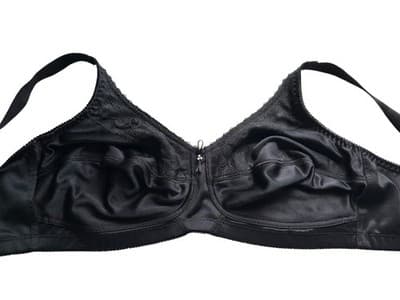 Wire Free Black Lace Wireless Bra Almost U 40C Lingerie Soft Cups Pearl Bow - Thumbnail 2