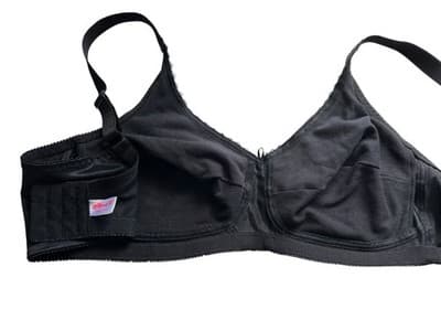 Wire Free Black Lace Wireless Bra Almost U 40C Lingerie Soft Cups Pearl Bow - Thumbnail 5