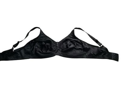 Wire Free Black Lace Wireless Bra Almost U 40C Lingerie Soft Cups Pearl Bow - Thumbnail 4