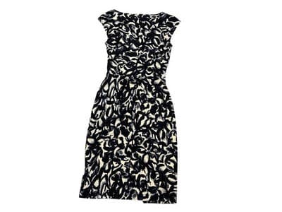 Lauren Ralph Lauren Stretch Skinny Fit Gorgeous Elegant Dress Black & Blue 4 - Thumbnail 3