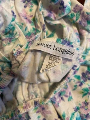 1980’s 1990’s Vintage Babydoll Floral Lingerie Pajama Set Coquette Flowy Sweet - Thumbnail 8