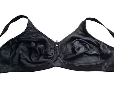Wire Free Black Lace Wireless Bra Almost U 40C Lingerie Soft Cups Pearl Bow - Thumbnail 10