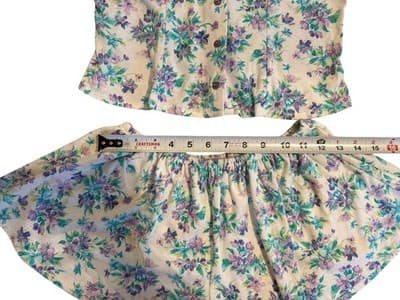 1980’s 1990’s Vintage Babydoll Floral Lingerie Pajama Set Coquette Flowy Sweet - Thumbnail 5