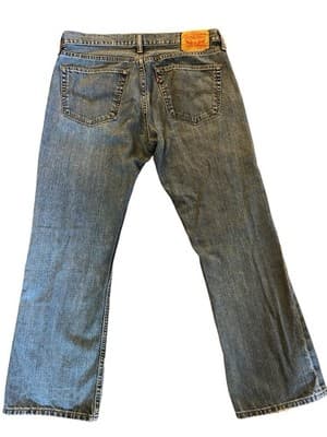 Men’s 36x30 Levi’s Blue Jeans Pants Slacks Spring Summer Washed Fade Distressed - Thumbnail 3