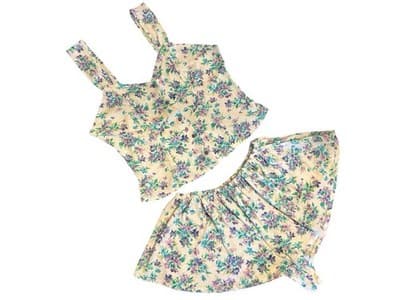 1980’s 1990’s Vintage Babydoll Floral Lingerie Pajama Set Coquette Flowy Sweet - Thumbnail 2