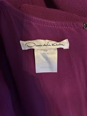 Oscar De La Renta Italian Couture Designer Dress Elegant Holiday Old Money 12 - Thumbnail 14