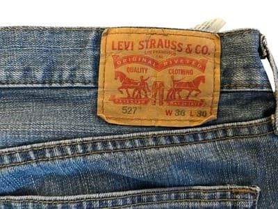 Men’s 36x30 Levi’s Blue Jeans Pants Slacks Spring Summer Washed Fade Distressed - Thumbnail 2