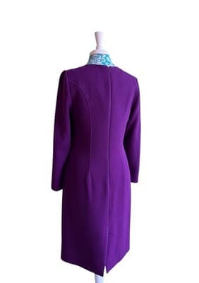 Oscar De La Renta Italian Couture Designer Dress Elegant Holiday Old Money 12 - Thumbnail 3