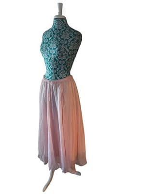 Women’s Size Large Pink Flowy Fairycore Skirt Midi Maxi Pastel Ethereal - Thumbnail 5