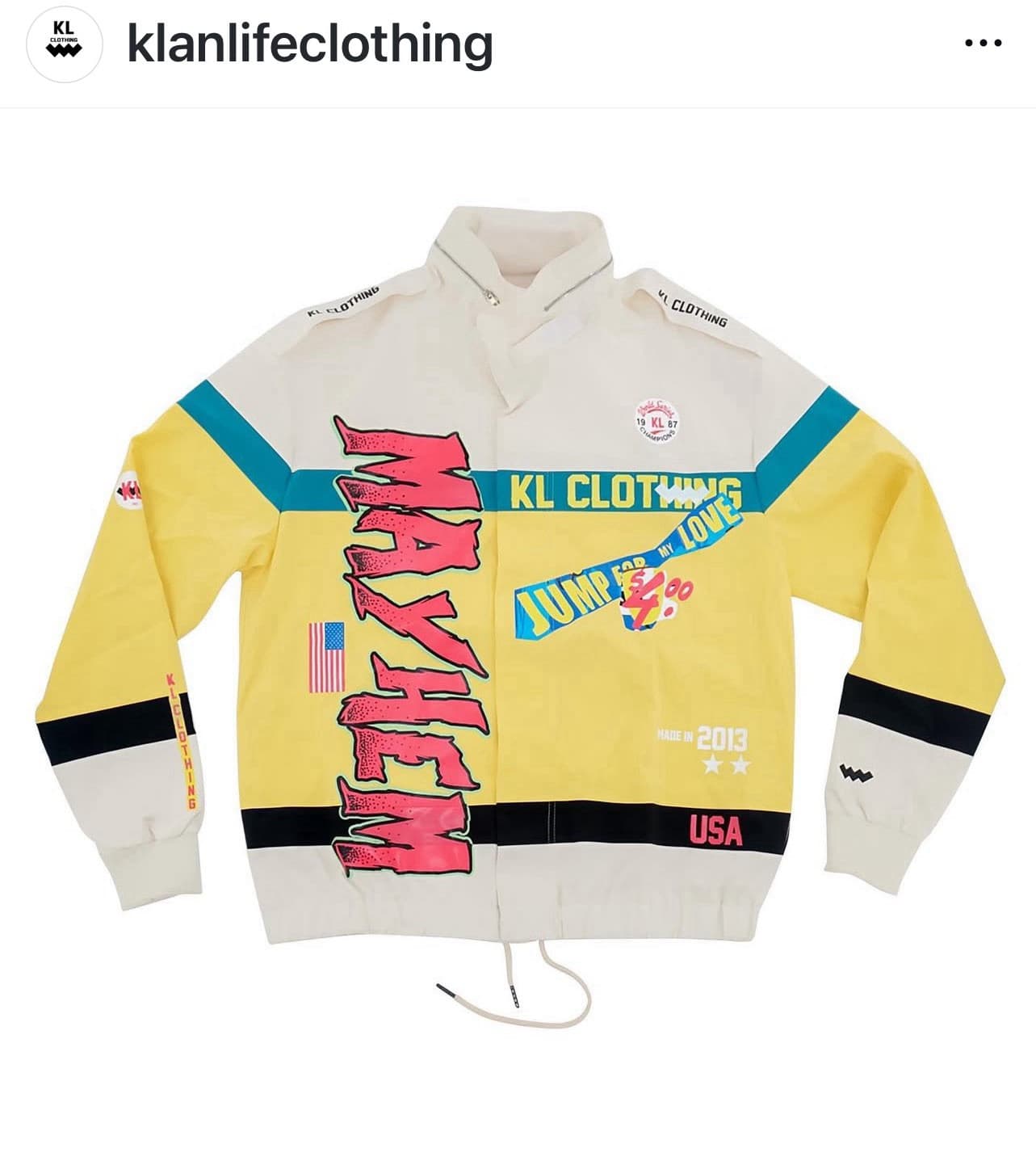 Joey Logano Nascar Jacket By Klanlife Clothing Designer Windbreaker Racer Coat - Thumbnail 3