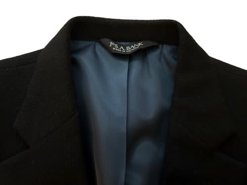 Jos. A Bank 39R Wool & Silk Blend Jacket Blazer Tailored Fit Mens Black - Thumbnail 2