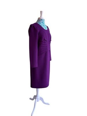 Oscar De La Renta Italian Couture Designer Dress Elegant Holiday Old Money 12 - Thumbnail 4
