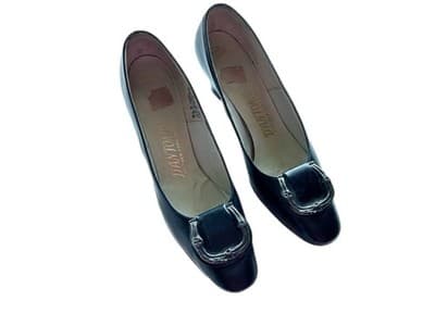 6.5 Narrow 1950’s 1960’s Vintage Women’s Shoes Madmen Mid Century Modern Buckle - Thumbnail 12