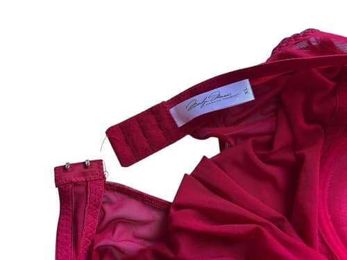 Marilyn Monroe Red Nighty Chemise Lingerie XL Lace Flowy Babydoll Sexy Volup - Thumbnail 4
