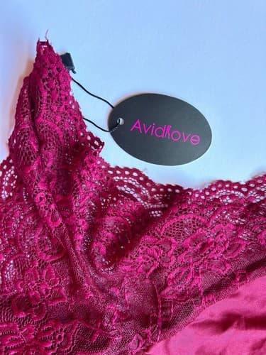 Wine Burgundy Lace Romper Bodysuit Teddy Lingerie One Piece M NWT - Thumbnail 4