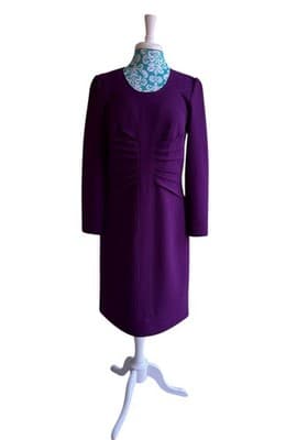 Oscar De La Renta Italian Couture Designer Dress Elegant Holiday Old Money 12 - Thumbnail 6