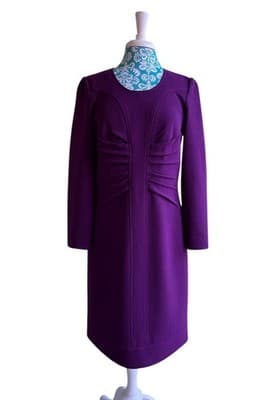 Oscar De La Renta Italian Couture Designer Dress Elegant Holiday Old Money 12 - Thumbnail 5