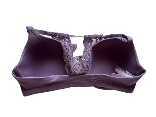 34D Perfect Coverage Victorias Secret Bra Lingerie Bralette Lace Racerback Sexy - Thumbnail 4
