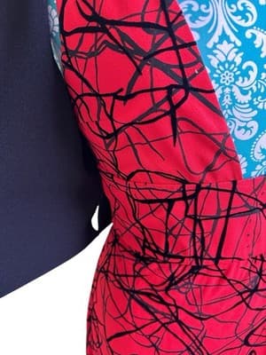 Designer Proenza Schouler Dress Size 4 Wrap Top Black & Red Made In Italy - Thumbnail 5