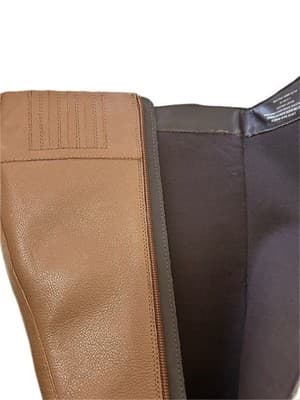 SIZE 8.5 WW Wide Shaft & Sole Camel Brown Genuine Leather Tall Boots Boho Shoes - Thumbnail 5