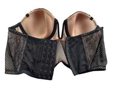 34B Black & Nude Victorias Secret Corset Crop Top Bustier Sexy Lingerie Bra - Thumbnail 5