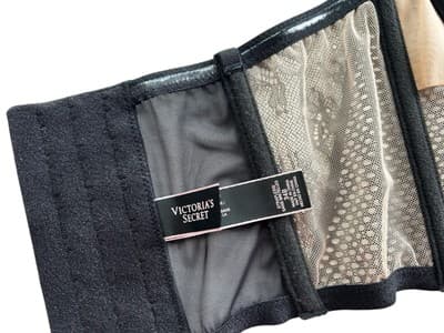 34B Black & Nude Victorias Secret Corset Crop Top Bustier Sexy Lingerie Bra - Thumbnail 7