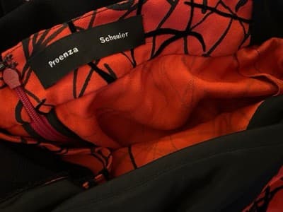 Designer Proenza Schouler Dress Size 4 Wrap Top Black & Red Made In Italy - Thumbnail 11