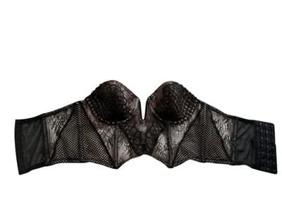 34B Black & Nude Victorias Secret Corset Crop Top Bustier Sexy Lingerie Bra - Thumbnail 4