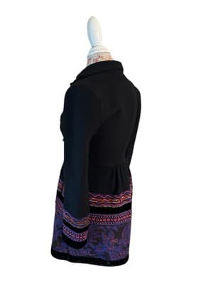 Anthropologie Plenty Tracy Reese Loma Stitched Embroidered Wool Blend Coat 0 - Thumbnail 2
