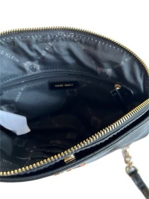 Vintage Y2K ANNE KLEIN Black Moc Croc Old Money Chain Handbag Crossbody Purse - Thumbnail 4