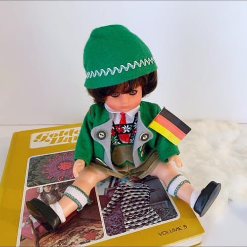 Vintage German Doll Toy Plastic Retro Moving Parts - Thumbnail 4