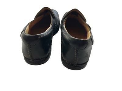 Women’s Size 8.5 Wide Black Genuine Leather Flats Shoes Slip On Loafer - Thumbnail 8