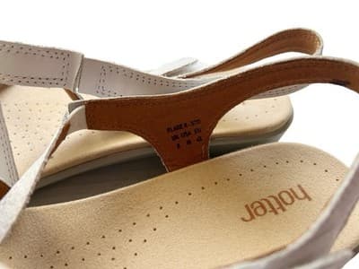 SIZE 10 HOTTER BRAND NEW WHITE LEATHER WOMEN’S SHOES SANDALS SPRING SUMMER BOHO - Thumbnail 2
