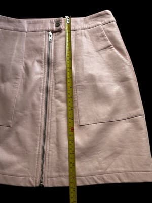 Nastygal Pastel Pink Leather Pleather Vegan Mini Skirt Kawaii Angelic Size 4 - Thumbnail 6