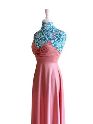 Vintage 1970’s Maxi Dress & Matching Shrug Blush Nude Sundress Fall Suit Set - Thumbnail 4