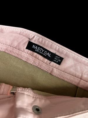 Nastygal Pastel Pink Leather Pleather Vegan Mini Skirt Kawaii Angelic Size 4 - Thumbnail 9