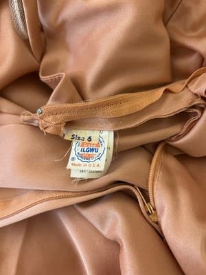 Vintage 1970’s Maxi Dress & Matching Shrug Blush Nude Sundress Fall Suit Set - Thumbnail 12