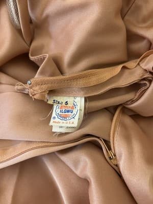 Vintage 1970’s Maxi Dress & Matching Shrug Blush Nude Sundress Fall Suit Set - Thumbnail 14