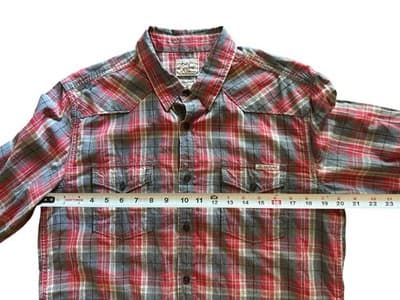 Lucky Brand Men’s Medium Plaid Cotton Shirt Country Farm Western Top Casual - Thumbnail 5