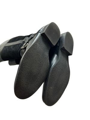 10.5 Women’s Anne Klein Vintage Black Tall Genuine Leather Suede Boots Shoes - Thumbnail 6