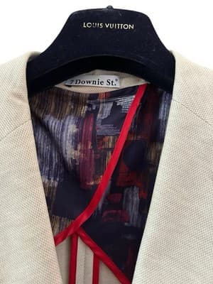 Size 44 Rare 7 DOWNIE ST. Beige Men’s Sports Coat Jacket Blazer London Couture - Thumbnail 10