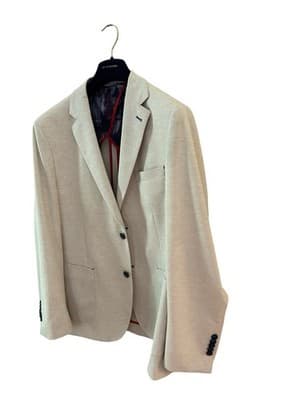 Size 44 Rare 7 DOWNIE ST. Beige Men’s Sports Coat Jacket Blazer London Couture - Thumbnail 12