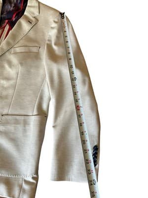 Size 44 Rare 7 DOWNIE ST. Beige Men’s Sports Coat Jacket Blazer London Couture - Thumbnail 7