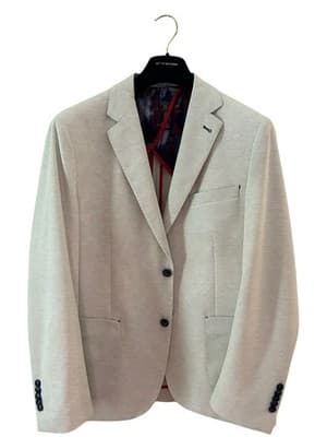 Size 44 Rare 7 DOWNIE ST. Beige Men’s Sports Coat Jacket Blazer London Couture - Thumbnail 14
